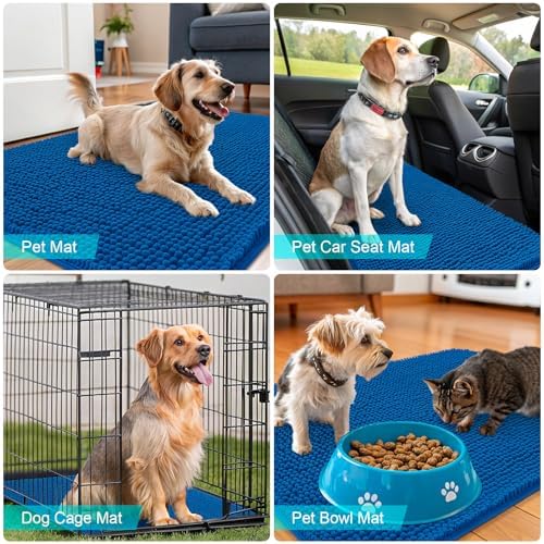 OLANLY Dog Door Mat for Muddy Paws 70x46, Super Absorbent Chenille Mud Mat - Image 7