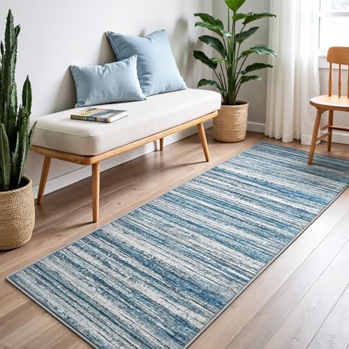 Chicrug 2x6 Blue Washable Runner Rug - Image 4