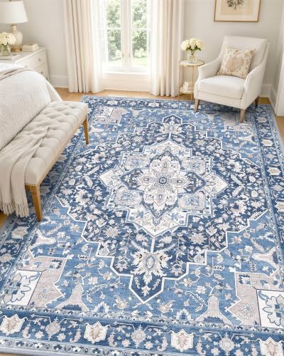 OLANLY 5x8 Washable Area Rug, Soft Non Slip Carpet by OLANLY