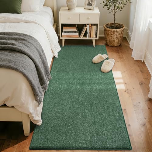 2x6 Green/White Runner Rug Non-Slip Washable - Image 2