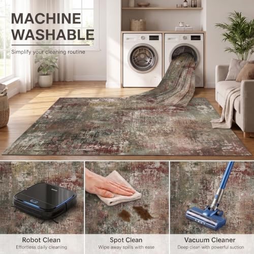 Runner Rug 2x3, Water & Stain Resistant Non Slip Long Mat, Low Pile Pet - Image 5