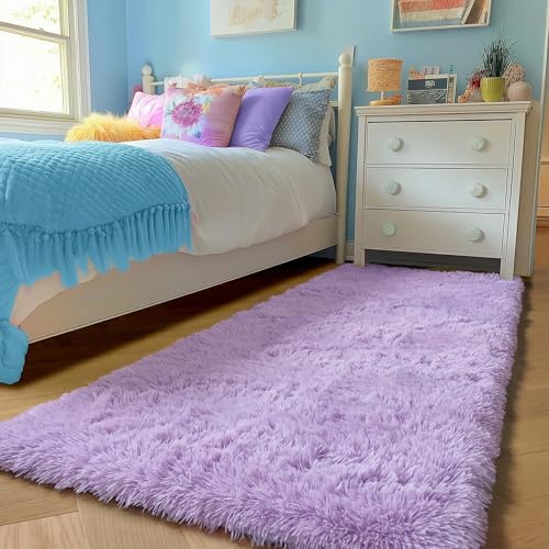 Purple Rug 2' x 6' Shaggy Runner Rugs - Image 6