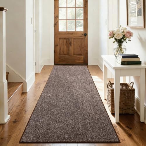 2x6 Brown/White Runner Rug Non-Slip Washable - Image 3