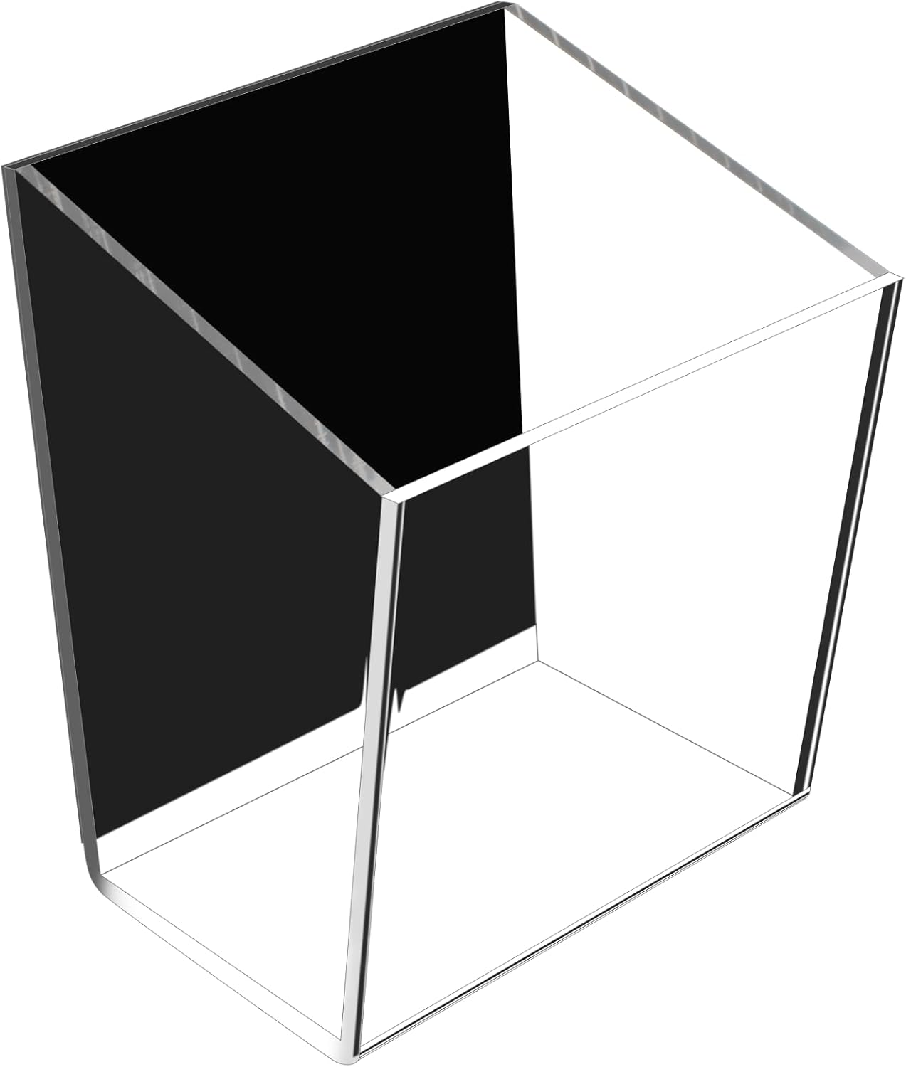 Magnetic Pen Holder, Acrylic Dry Erase Marker Holder, Large Capacity Pencil Holder for Whiteboards, Fridge, Lockers Office School Supplies (Clear & 1 Compartments)