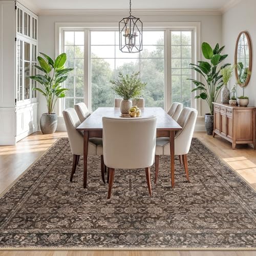 SIILOOM 9x12 Washable Area Rug, Non Slip Large Rug - Image 2