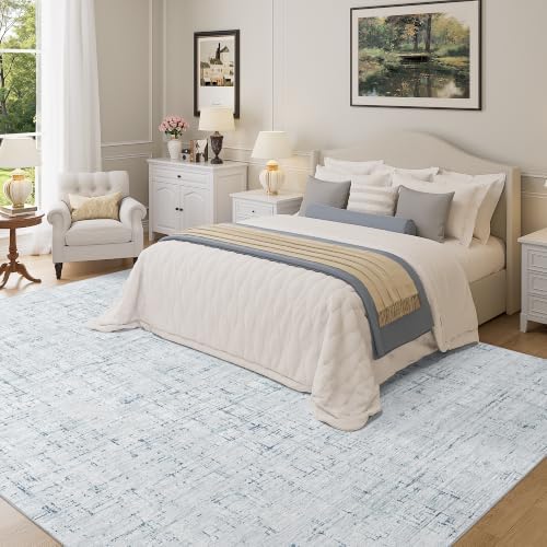 DUKINO 8x10 Washable Area Rug, Non Slip Abstract Rug - Image 5