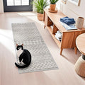 2x5 Rug Runner Moroccan: Washable Hallway Non Slip Runner Geometric Grey by BYYVOORugsforYourHome