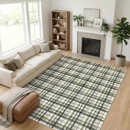 Garvee Plaid Large 10 x 13 Area Rug by Garvee