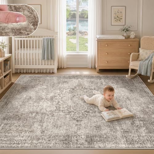 Zomfy 5x7 Area Rugs for Living Room: Washable Vintage Boho Medallion Non Slip - Image 7