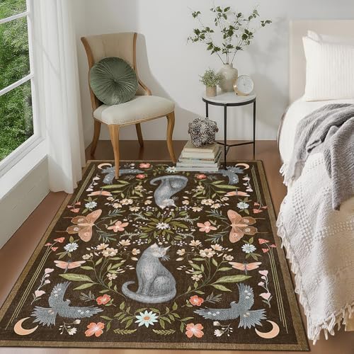 GarveeHome 4x6 Cat Washable Area Rug by GarveeHome