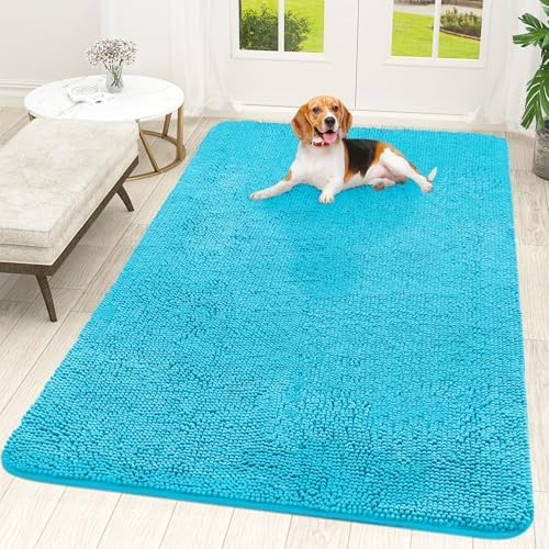 OLANLY Dog Door Mat for Muddy Paws 70x46, Super Absorbent Chenille Mud Mat by OLANLY