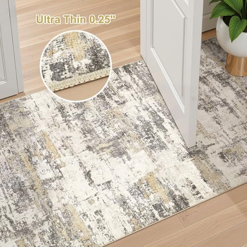 3x5 Runner Rug, Abstract Washable Hallway Rugs - Image 5