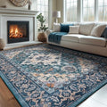 Lessymo 9 x 12 Area Rugs for Living Room, Machine Washable Boho Rug Green by Lessymo