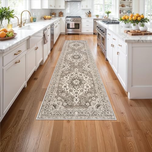 Washable 3x12 Hallway Runner Rug: Vintage Non Slip Soft Rug - Image 3