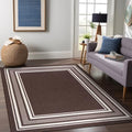 Non Slip Area Rugs 3x5 Modern Bordered Non Skid Rubber Backing Soft Area Rug by BeverlyRug