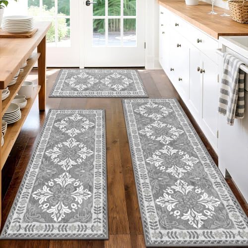 3 Piece Kitchen Rugs Set, Non Slip Washable Floor Mats by Unknown