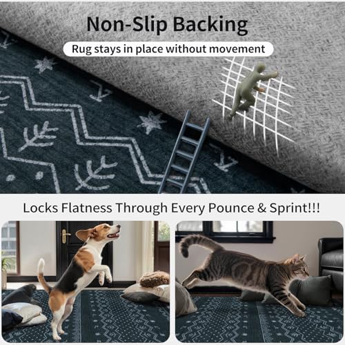SERISSA 2x6 Washable Non-Slip Boho Runner Rug - Image 5