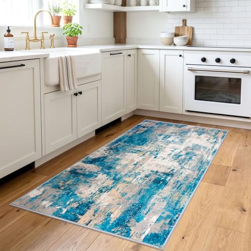 KOZYFLY Abstract Washable 3x5 Area Rug - Image 2