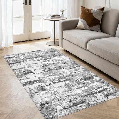 3x5 Runner Rug, Abstract Washable Hallway Rugs - Image 4