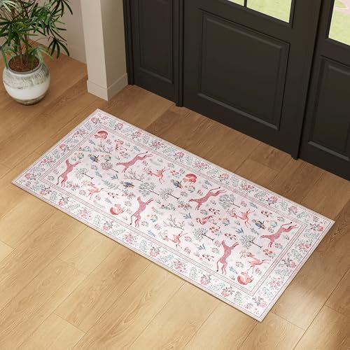 DUKINO 2x4 Rug for Entryway, Animal Washable Runner Rug for Kitchen - Image 6