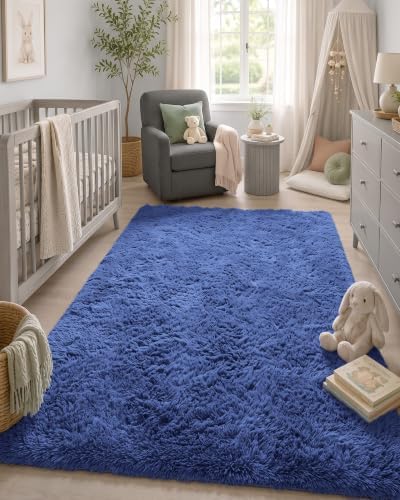 OLANLY 3x5 Machine Washable Small Bedside Rug, Soft Fluffy Shaggy Rugs - Image 6