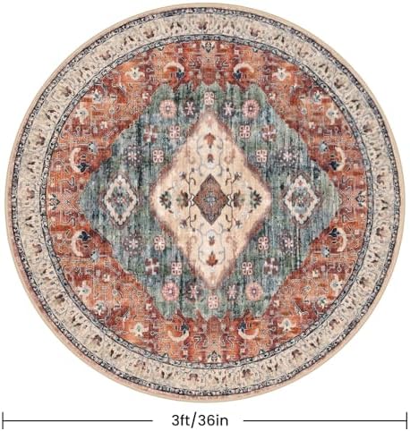 KOZYFLY Boho Round Rug 3 Ft Rugs - Image 2