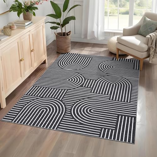 ROYHOME Modern Washable Rug 4x6 Area Rugs - Image 4