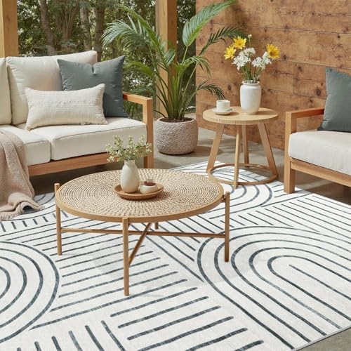 DCX Abstract Washable 6x9 Rug, Non Slip Low Pile Rug - Image 2