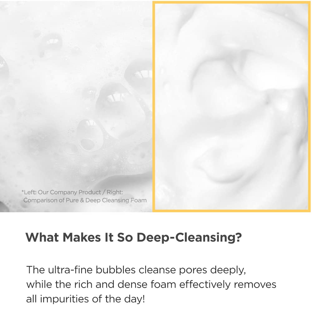 manyo Pure & Deep Cleansing Foam | Gentle Face Wash with Natural Ingredients | Removes Impurities & Excess Sebum | Suitable for All Skin Types | Korean Skincare 6.7 fl oz (200ml)