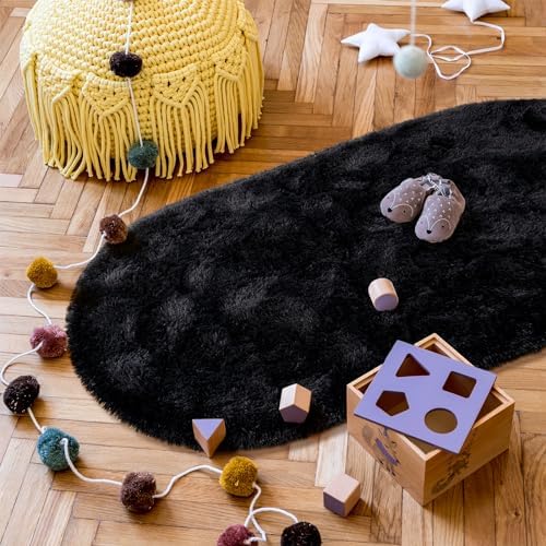 Goideal Fluffy Bedroom Rug, Small Oval Area Rugs, 2.6 x 5.3 Feet - Image 5