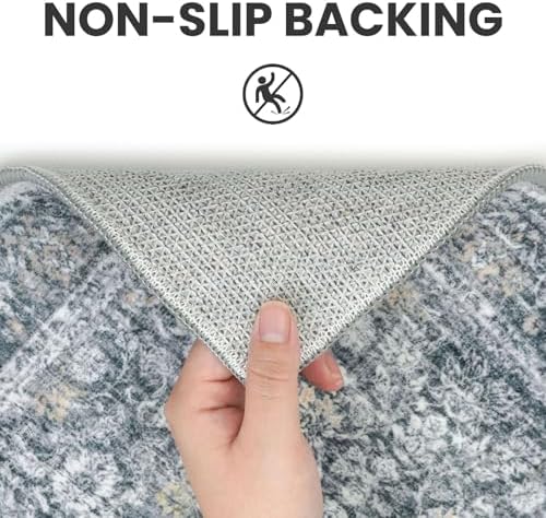 SIILOOM 2x6 Washable Runner Rug, Non Slip Soft Area Rug - Image 6