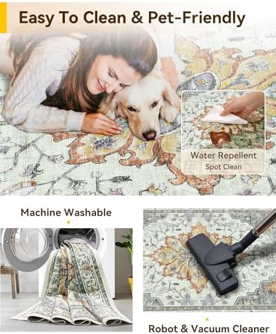 RELEANY Washable Area Rug, Small 2'6"x4' - Image 4