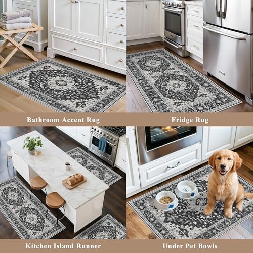 3-Piece Non-Slip Machine Washable Kitchen Rug Set - Image 4