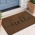 EARTHALL Door Mat Outside Inside Hello Doormat, Durable Floor Mat Non Slip Mat by EARTHALL