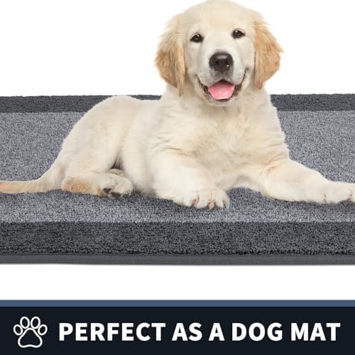 PURRUGS Dirt Trapping Indoor Door Mat, Light Grey & Grey - Image 4