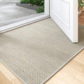 Indoor Door Mat Thin Low Profile Entryway Mats Beige 36"x59" by Unknown
