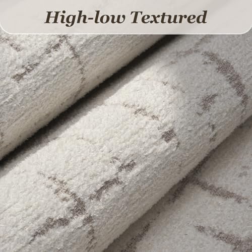 Engiw-Cream White Neutral 8x10 Area Rug - Image 2
