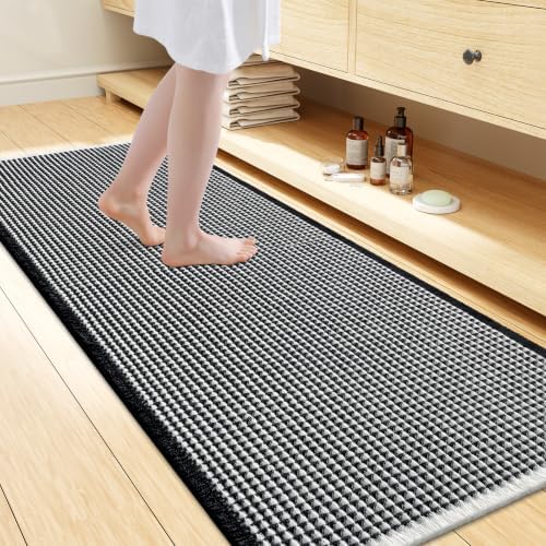 Smiry Waffle Bath Mat 47X24, Soft Absorbent Bathroom Rugs by Smiry