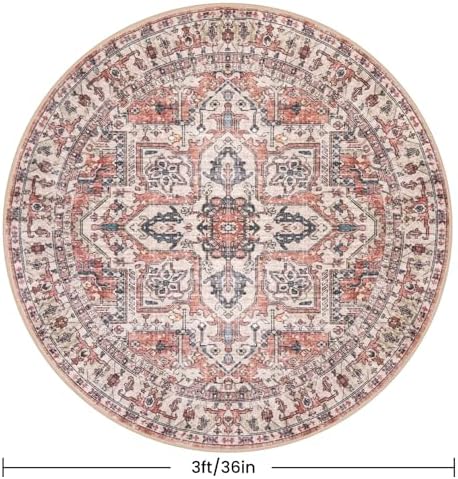 KOZYFLY Boho Round Rug 3 Ft Rugs - Image 2