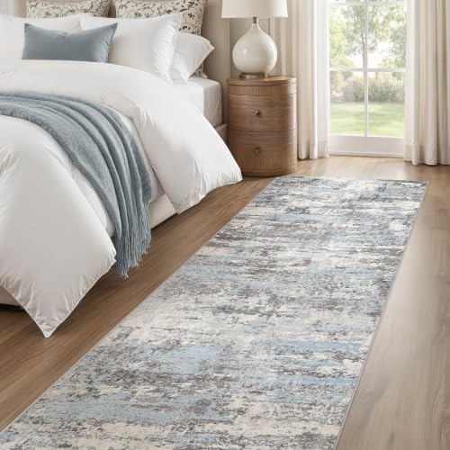 3x8 Runner Rug, Abstract Washable Hallway Rugs - Image 4