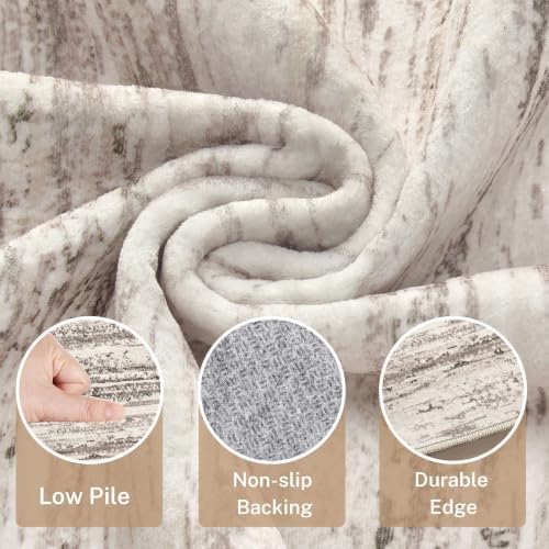 Area Rug Living Room-10X14 Abstract Washable Rug Dark Brown - Image 5
