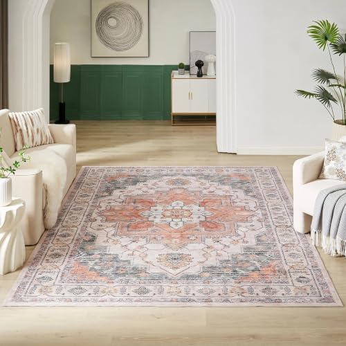 Temedara Washable Rug 4'x6', Non Slip Area Rugs - Image 7