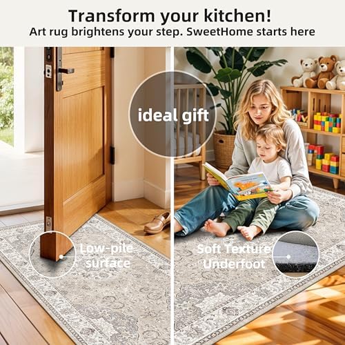 2-Piece Kitchen Runner Rug Set: Washable Non-Slip Floor Mats - Image 4