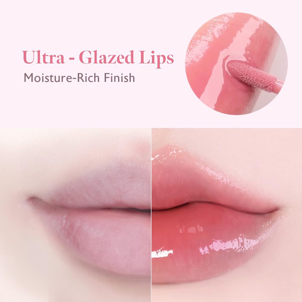 MILKTOUCH Dew Stain Sheer Lip Gloss (05 Peach Drop, 0.14 Fl Oz (Pack of 1))