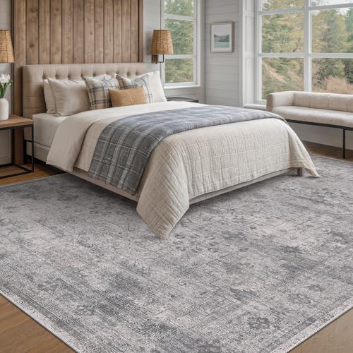 Modern Cement Grey 8x10 Large Area Rugs - Image 3