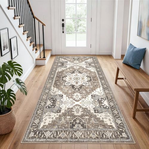 Hallway Washable 3x7 Runner Rug: Non-Slip Kitchen Rugs by RUUGME