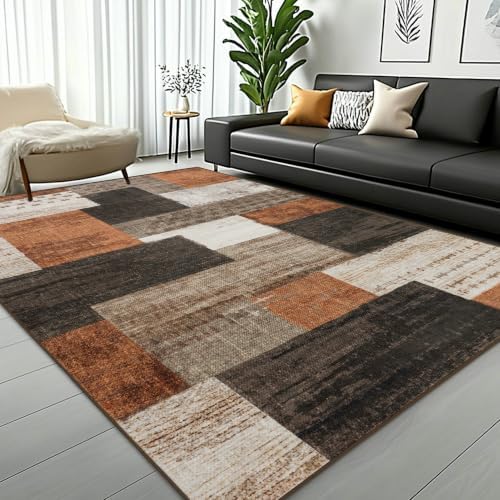 Modern Geometric Patchwork Indoor Area Rug - Image 5