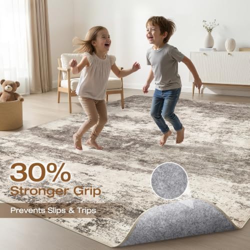 LOONGRUG 6x9 Area Rug Washable Neutral Modern Rug - Image 3