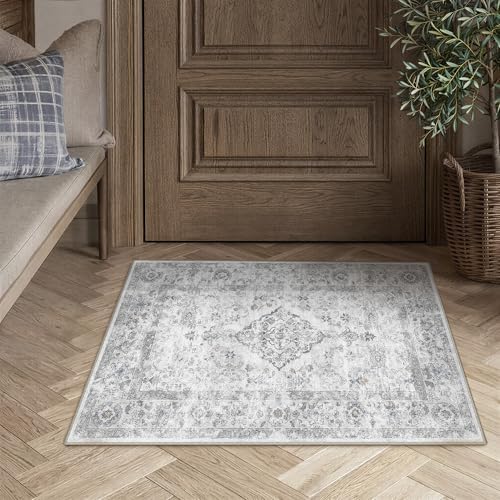 PureCozy Grey 2x3 Washable Area Rug - Image 2
