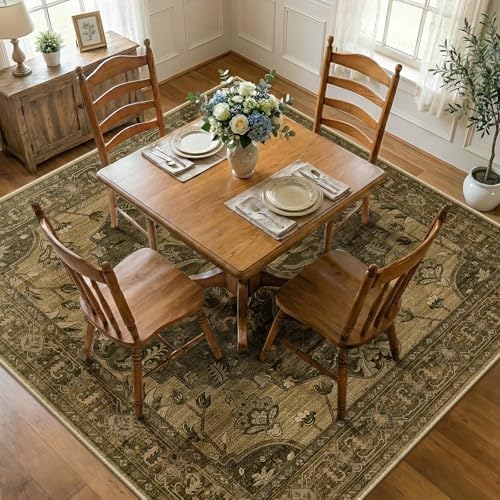 RELEANY Washable Area Rug, Square 7'x7' by RELEANY